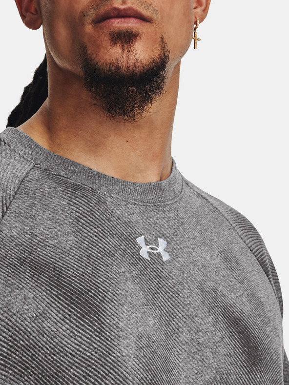 Under Armour UA Rival Fleece Printed Crew Sweatshirt Gris