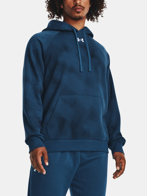 Under Armour UA Rival Fleece Printed HD Mikina Modrá