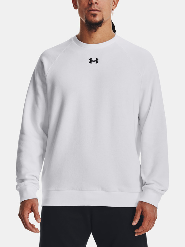 Under Armour UA Rival Fleece Crew Mikina Bílá