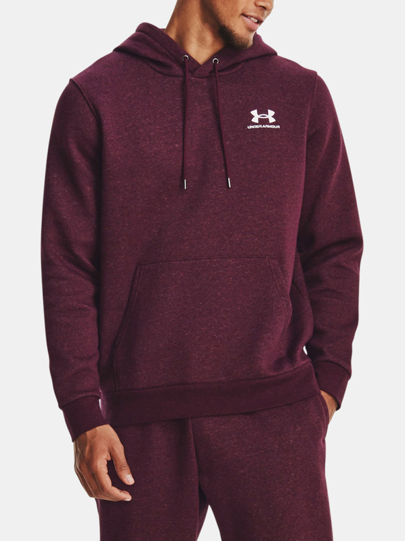 Under Armour UA Essential Fleece Hoodie Mikina Červená