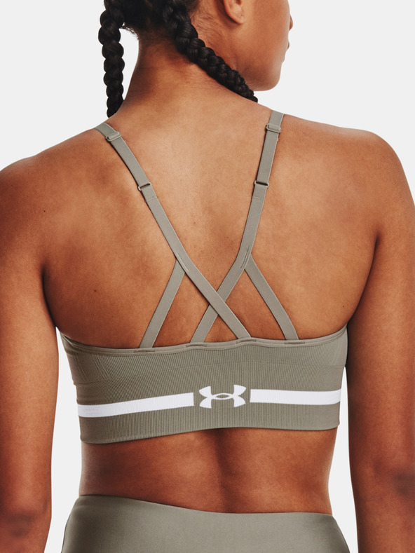 Under Armour UA Seamless Low Long Sport Bra Verde