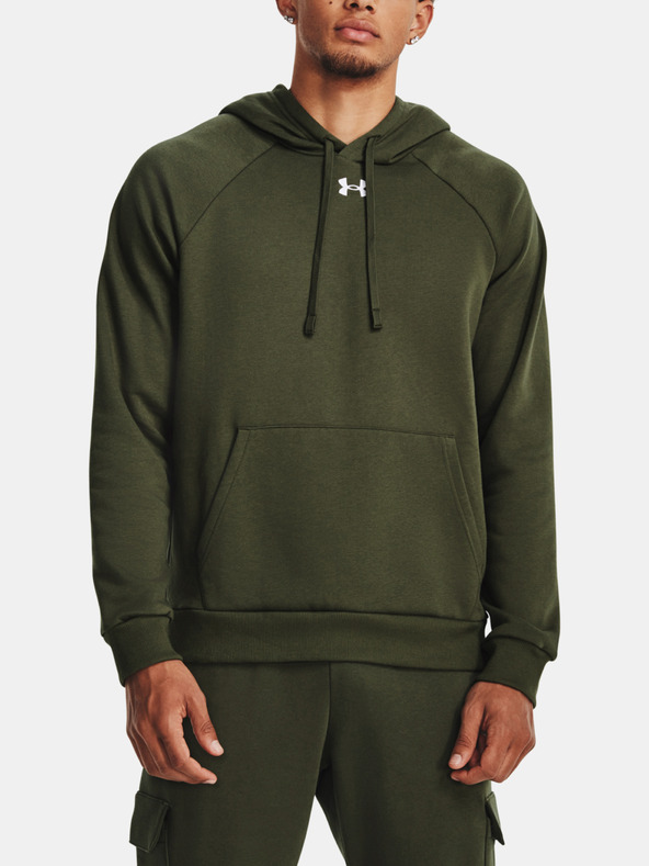 Under Armour UA Rival Fleece Hoodie Mikina Zelená