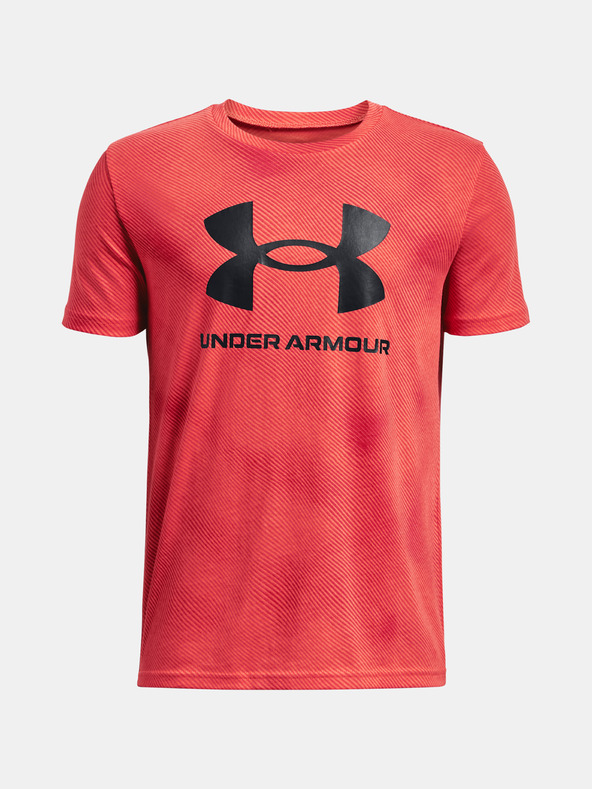 Under Armour UA Sportstyle Logo Aop SS Kids T-shirt Rojo