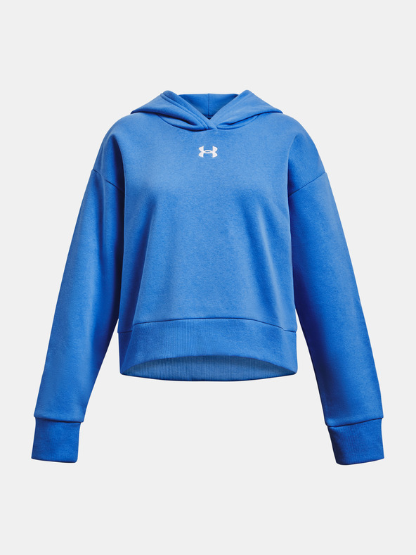 Under Armour UA Rival Fleece Crop Hoodie Kids Sweatshirt Azul