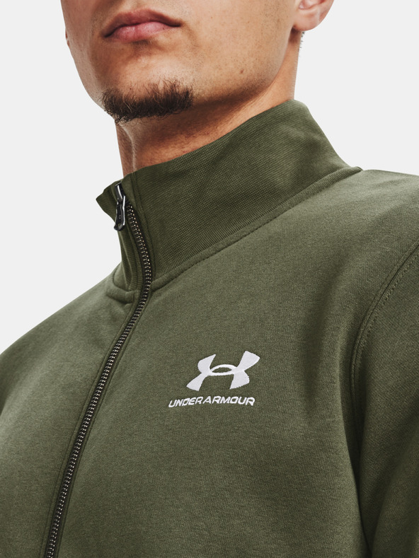 Under Armour UA Essential Flc Track Jkt Sweatshirt Verde