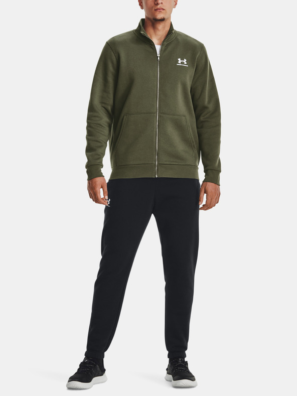 Under Armour UA Essential Flc Track Jkt Sweatshirt Verde