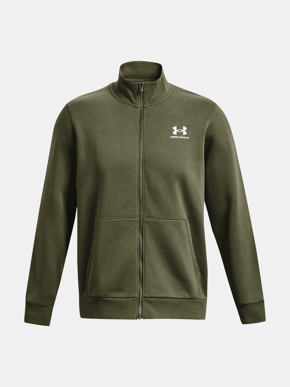 Under Armour UA Essential Flc Track Jkt Sweatshirt Verde