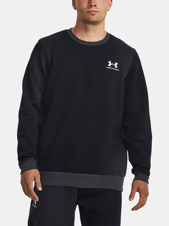 Under Armour UA Essential Flc Novelty Crw Mikina Černá