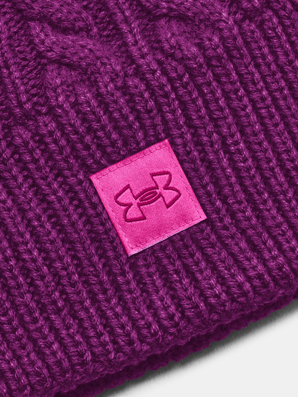 Under Armour Halftime Cable Knit Beanie Violeta