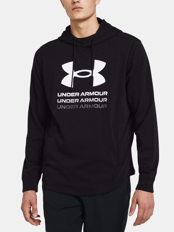 Under Armour UA Rival Terry Graphic Hood Mikina Černá