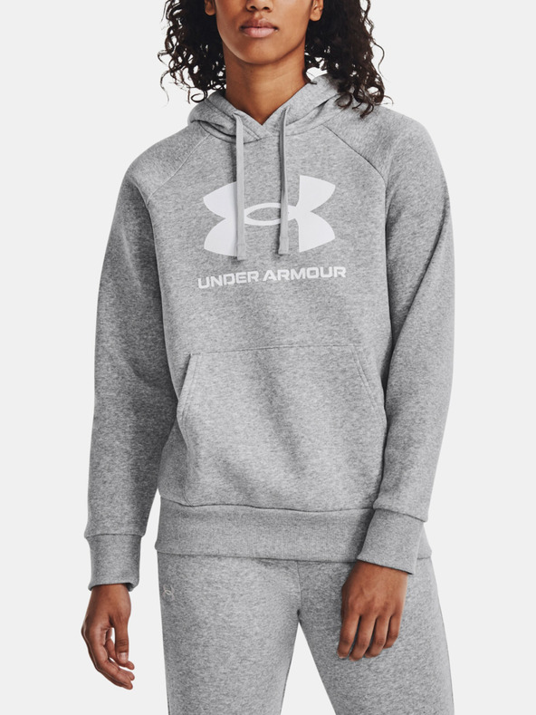 Under Armour UA Rival Fleece Big Logo Hdy Mikina Šedá