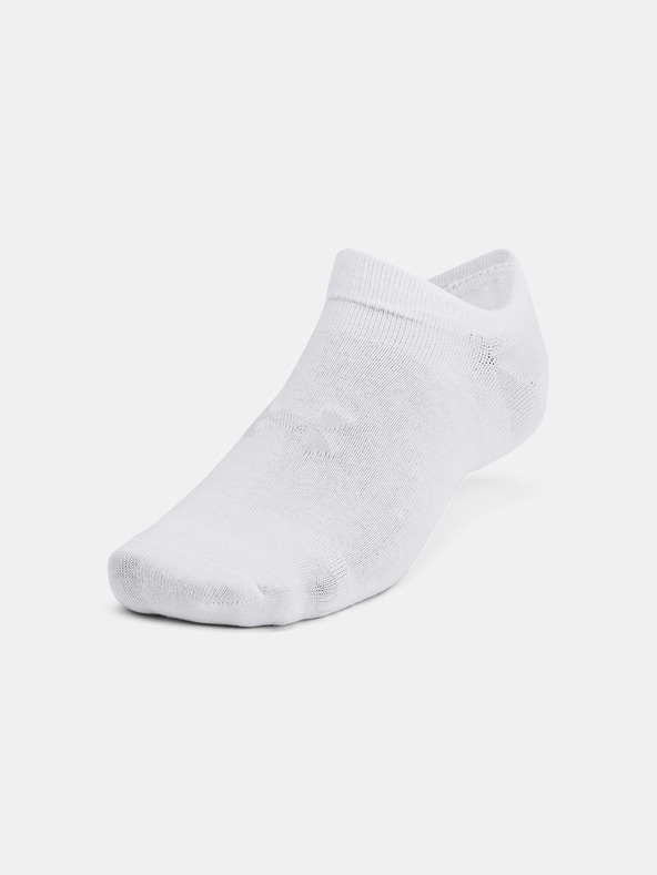 Under Armour UA Essential No Show Socks 6 Pairs Blanco