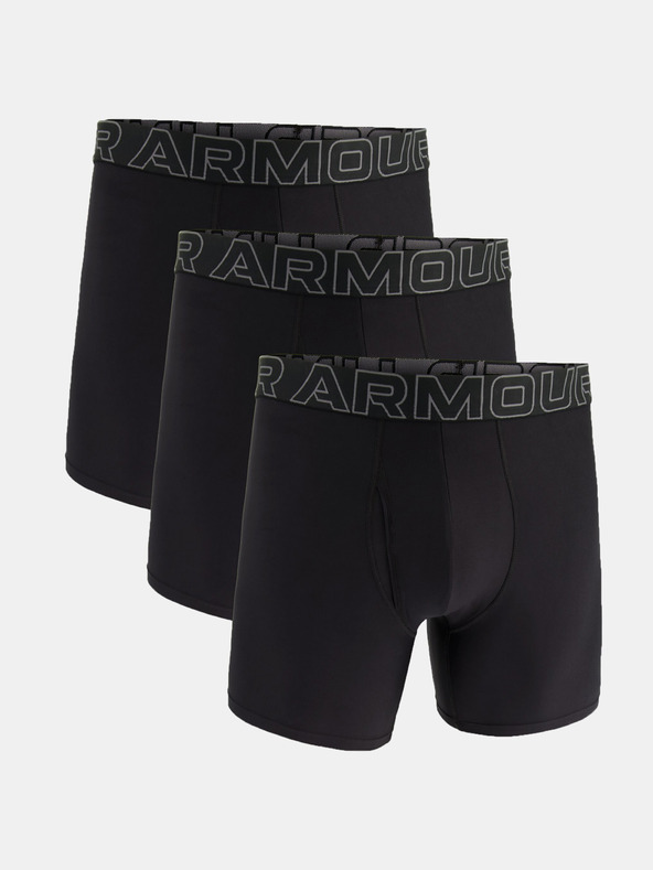 Under Armour UA Performance Tech 6in Boxers 3 Piece Negro