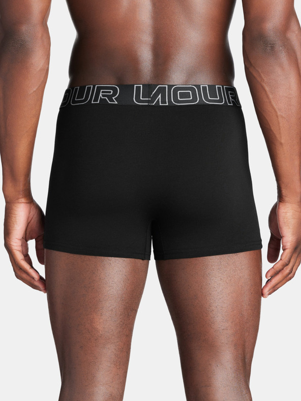 Under Armour UA Performance Cotton 3in Boxers 3 Piece Negro