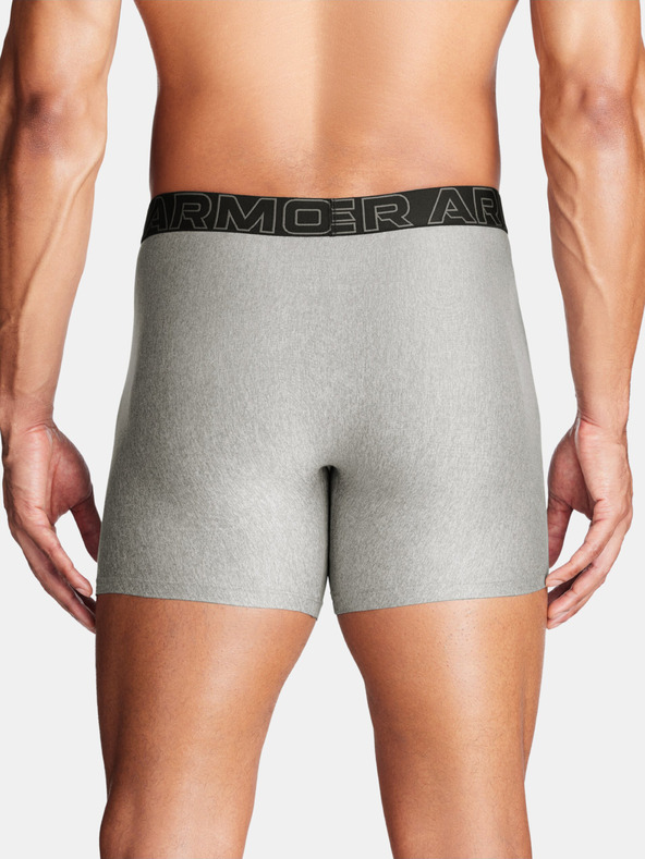 Under Armour M UA Perf Tech 6in Boxers 3 Piece Gris