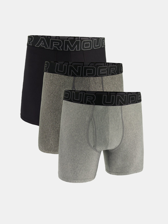 Under Armour M UA Perf Tech 6in Boxers 3 Piece Gris