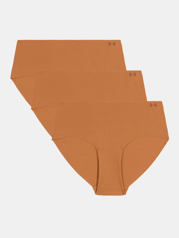 Under Armour UA Pure Stretch NS Hipster Briefs 3 Piece Marrón