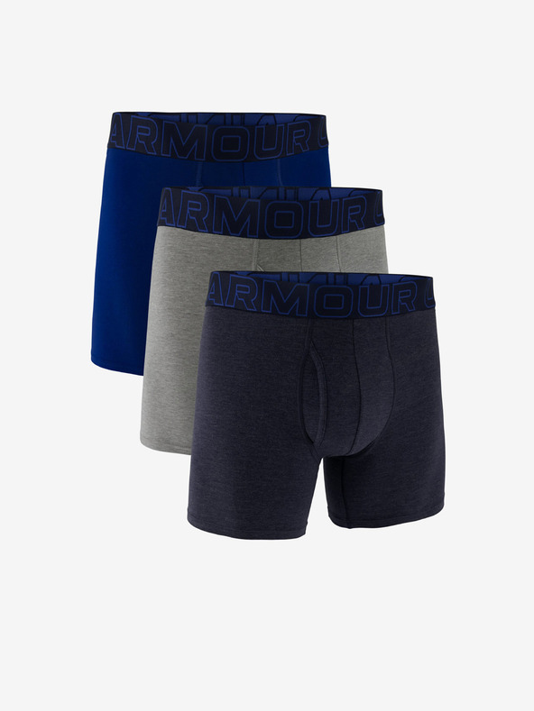 Under Armour M UA Perf Cotton 6in Boxerky 3 ks Šedá