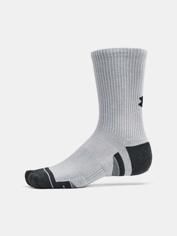 Under Armour Unisex UA Perf Tech Crew Socks 6 Pairs Gris