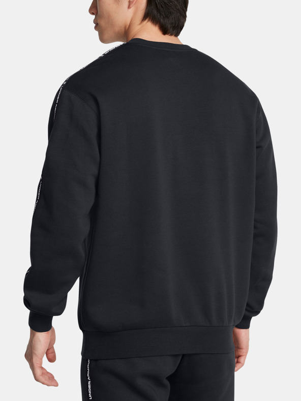 Under Armour UA Icon Fleece Crew Taping Sweatshirt Negro