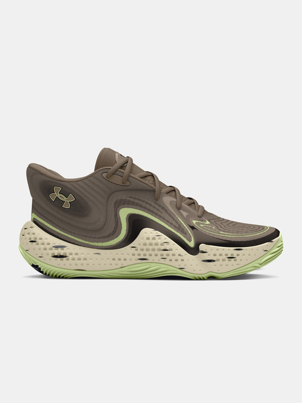 Under Armour UA Spawn 6 Mid Camo Tenisky Hnědá