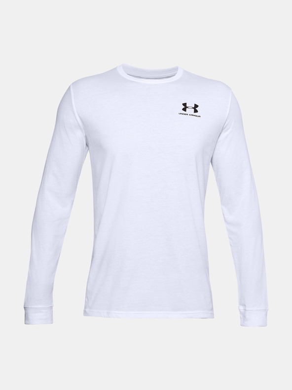 Under Armour UA Sportstyle Left Chest LS T-shirt Blanco