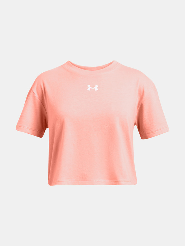 Under Armour UA Crop Sportstyle Logo SS Triko dětské Oranžová