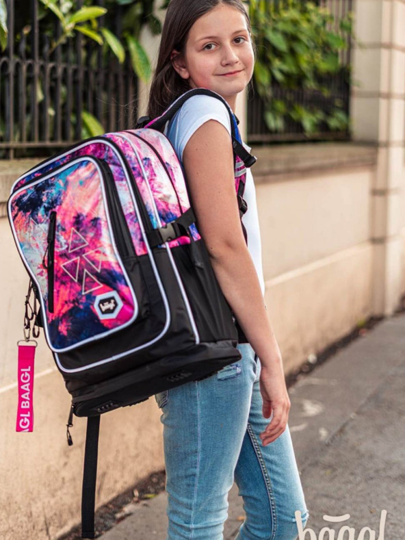 BAAGL  Cubic Abstract Backpack Rosa