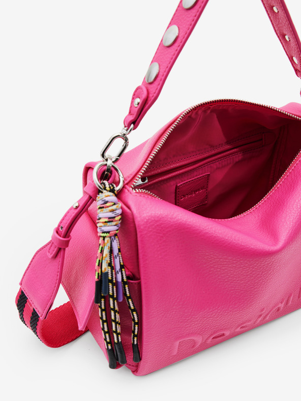 Desigual Half Logo Habana Handbag Rosa