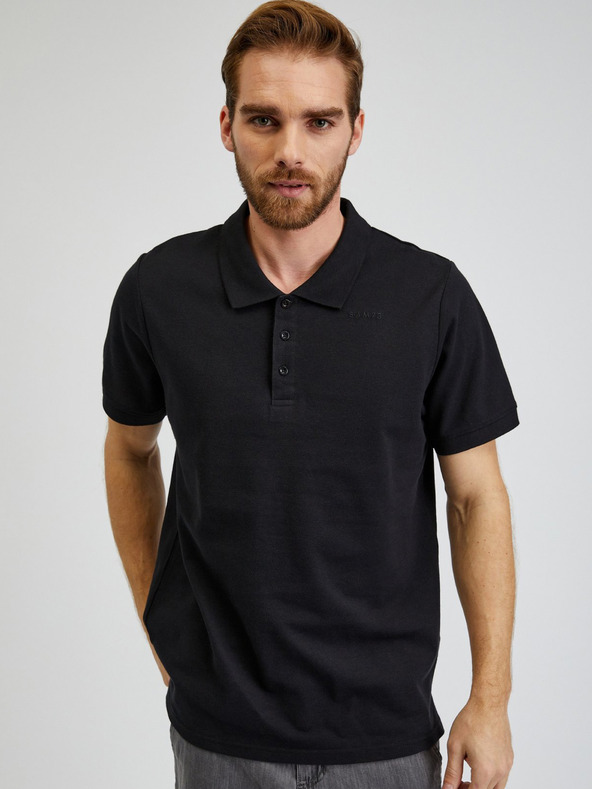 Sam 73 Chryz Polo Shirt Negro