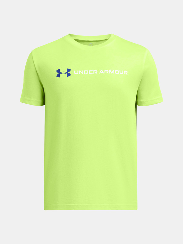 Under Armour UA B Logo Wordmark SS Triko Zelená