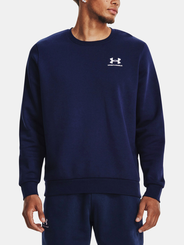 Under Armour UA Essential Fleece Crew Mikina Modrá