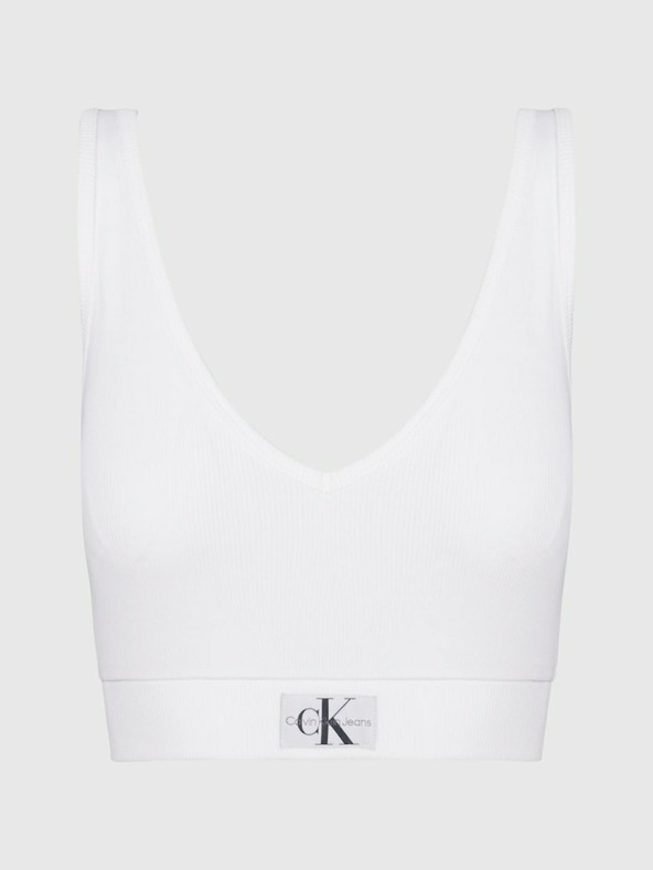 Calvin Klein Jeans Camiseta De Tirantes Blanco