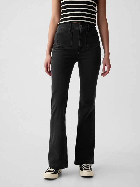 GAP High Rise '70s Flare Jeans Negro