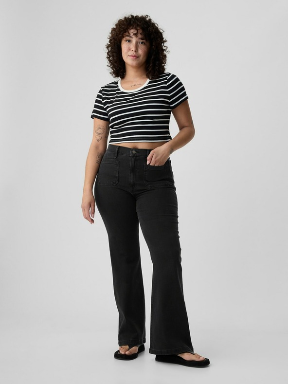 GAP High Rise '70s Flare Jeans Negro