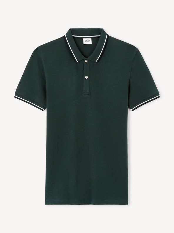 Celio Decolrayeb Polo Shirt Verde