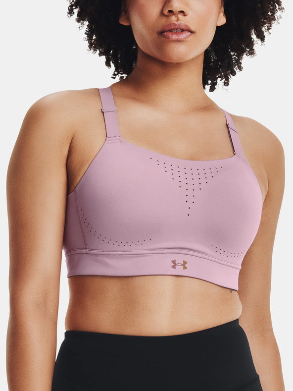 Under Armour Rush High Sportovní podprsenka Růžová