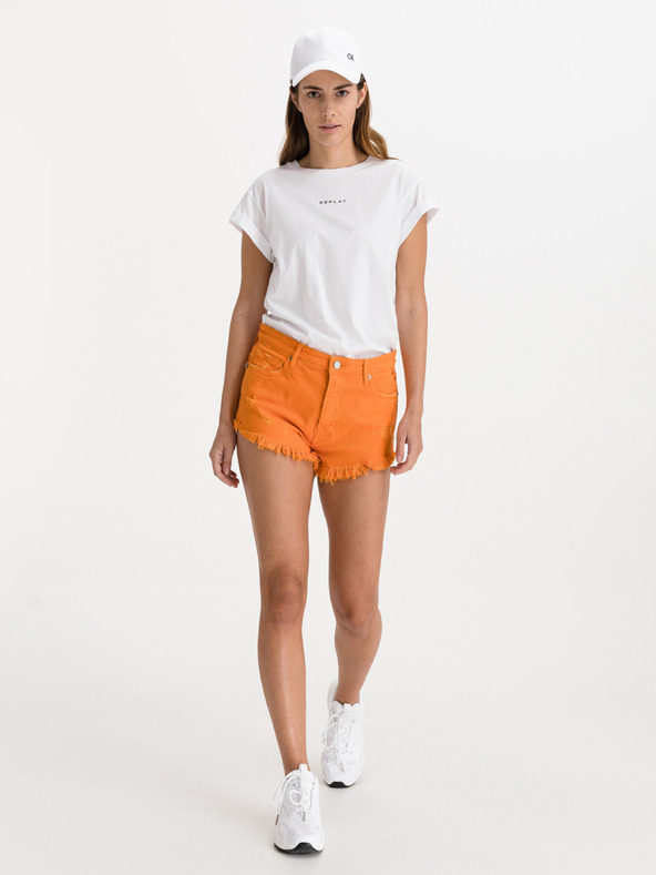 Replay Rose Shorts Naranja