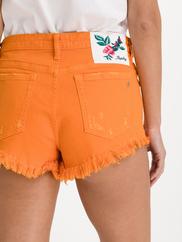 Replay Rose Shorts Naranja