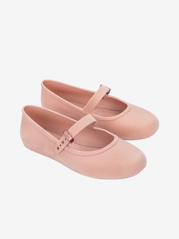 Melissa Soft Ballerina Velvet Baleríny Růžová