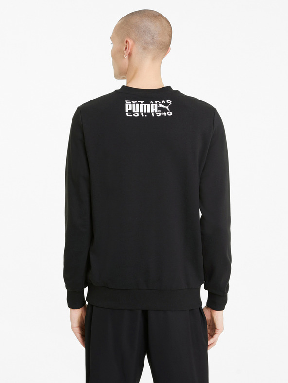 Puma Graphic Crew Sweatshirt Negro