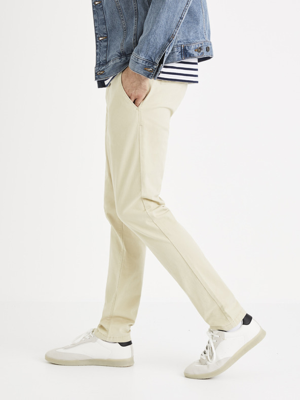 Celio Roprime Chino Trousers Blanco