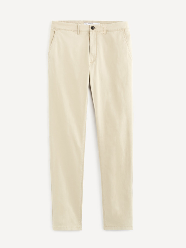 Celio Roprime Chino Trousers Blanco