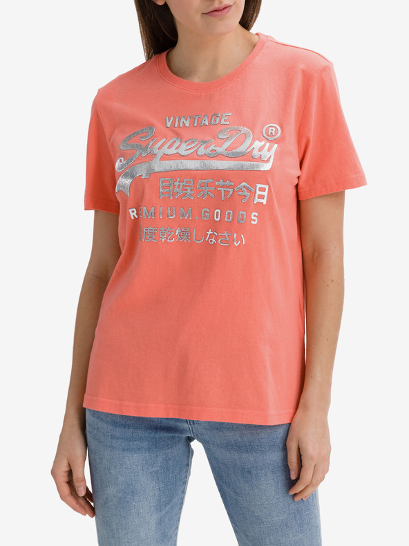 SuperDry Metallic T-shirt Rojo