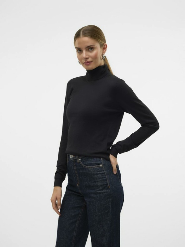 Vero Moda Iris Turtleneck Negro