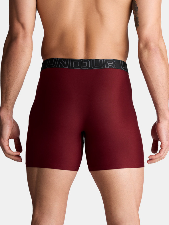 Under Armour M UA Perf Tech 6in Boxers 3 Piece Rojo