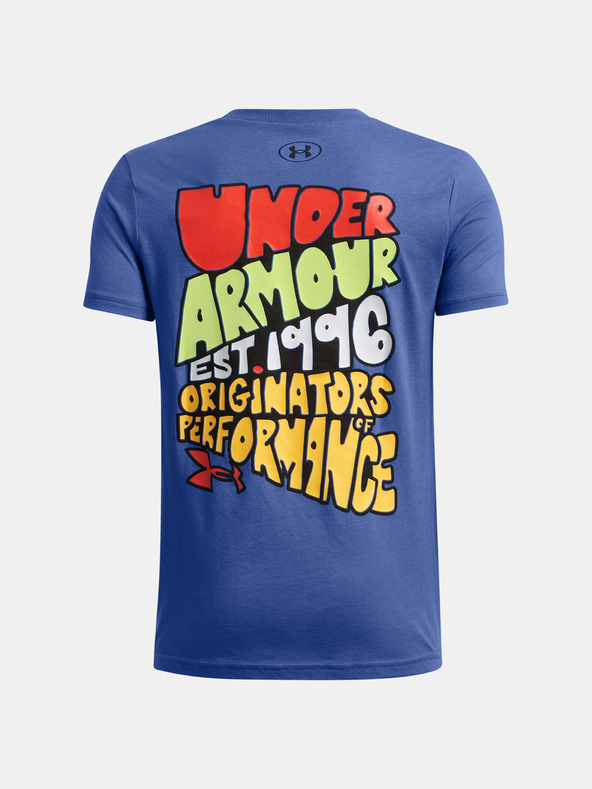 Under Armour UA B Bts Cartoon Letters SS Kids T-shirt Azul