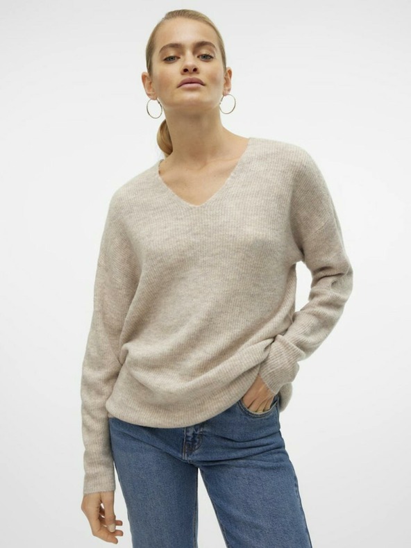 Vero Moda Crewlefile Sweater Beis