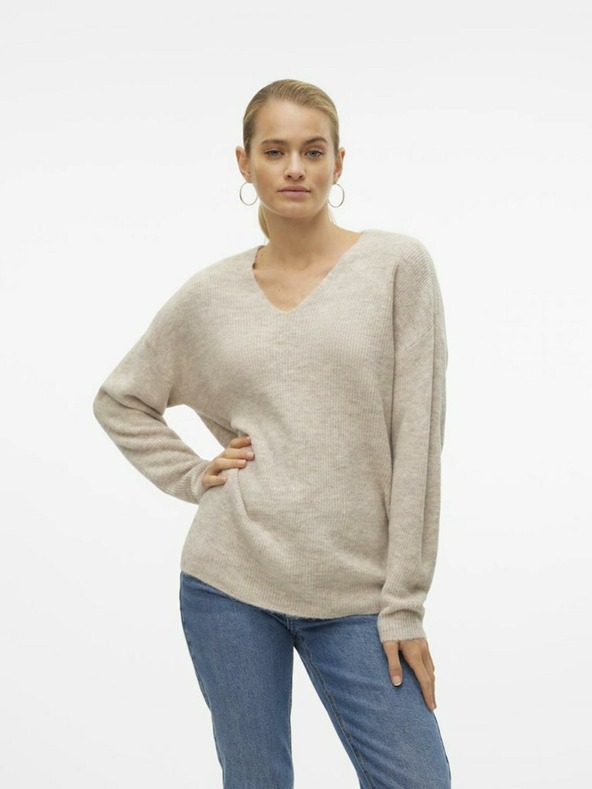 Vero Moda Crewlefile Sweater Beis