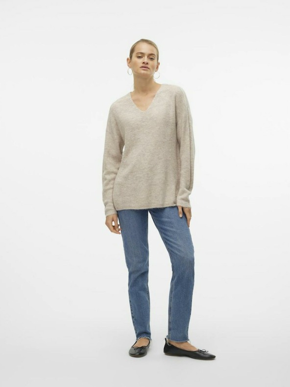 Vero Moda Crewlefile Sweater Beis